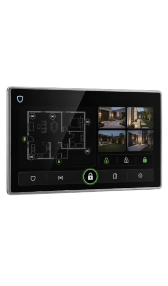 instalujemy system smart-home do zarządzania budynkiem, bezpiecznie, nowoczesna estetyka