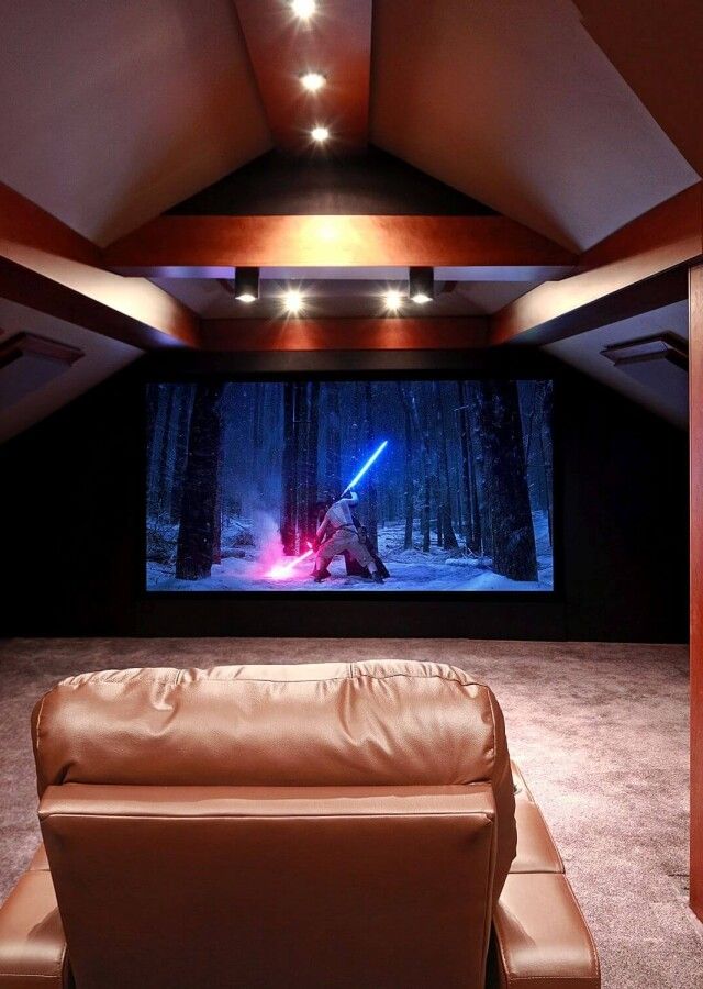projekt sali kinowej w domu - przedstawienie