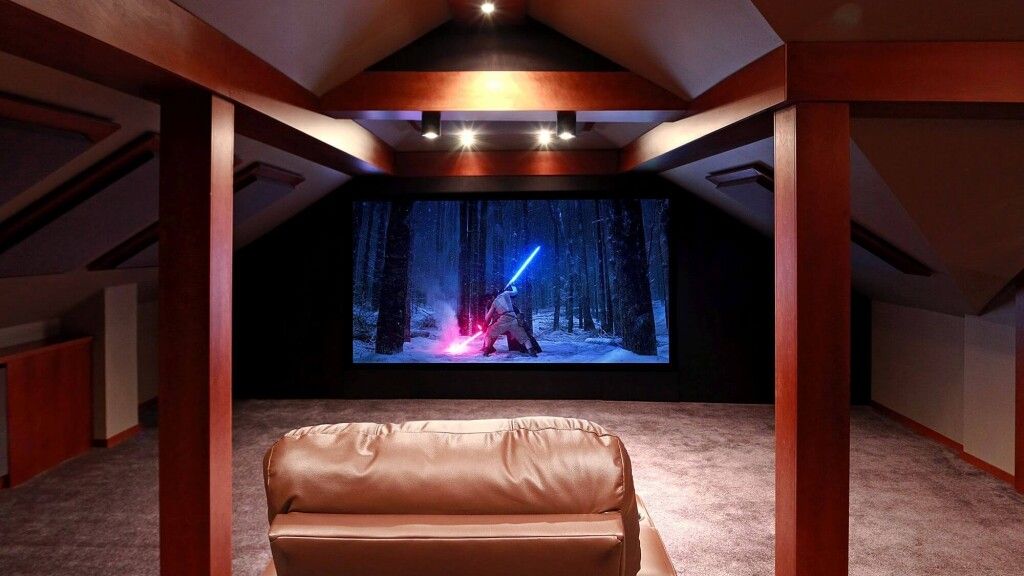 projekt sali kinowej w domu - przedstawienie