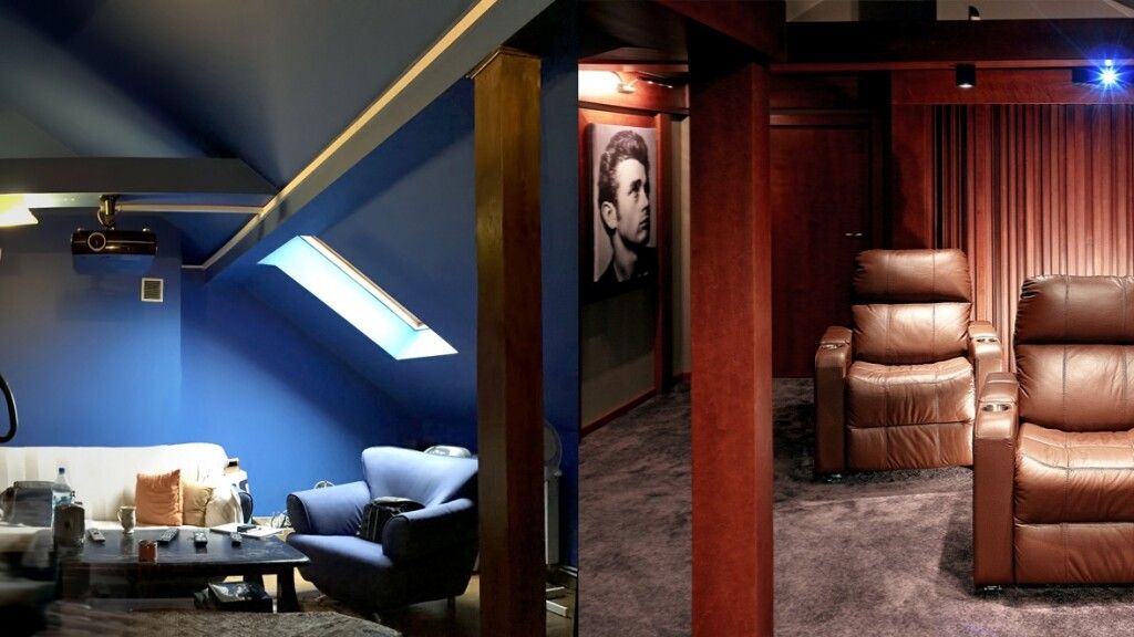 sala kinowa w domu - wygląd wnętrza