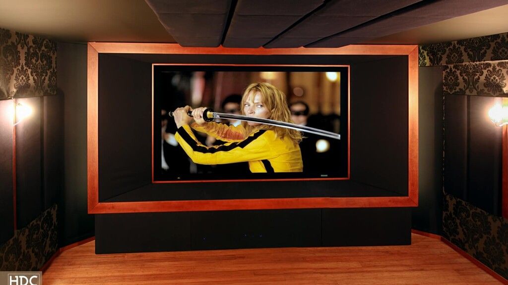stylowa sala kinowa w domu