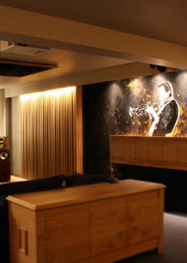 prywatna sala kinowa - wystrój