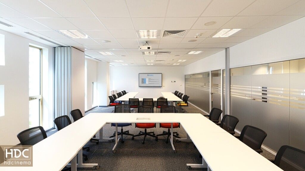 rozwiązania audiowizualne w sali konferencyjnej