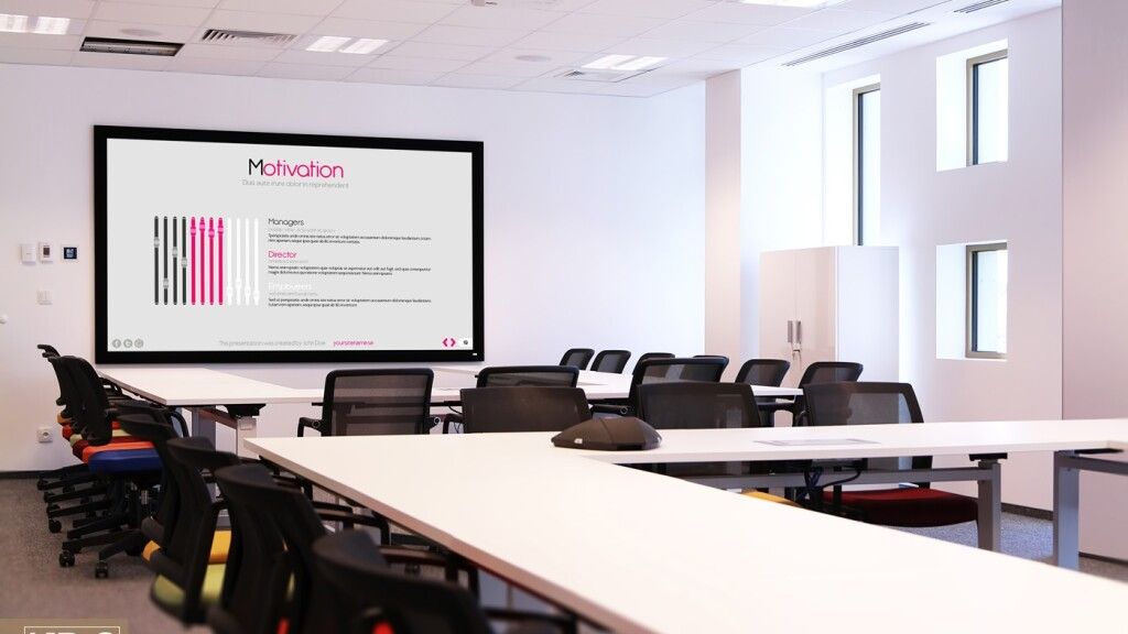 projekt sali konferencyjnej z wyposażeniem